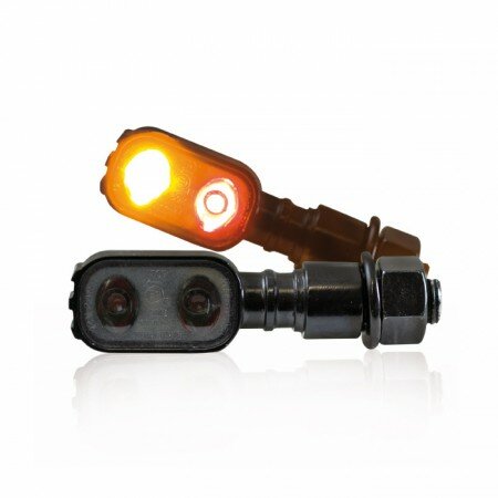 LED-Blinker RL Kombi "Fluted" | Alu | schwarz M10 | Paar | L51 x T17 x H20 mm | get | E-geprüft