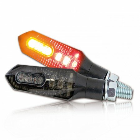 LED-Blinker RL Kombi "FORCE" | ABS | schwarz M8 | Paar | L57 x T22 x H22 mm | get | E-geprüft
