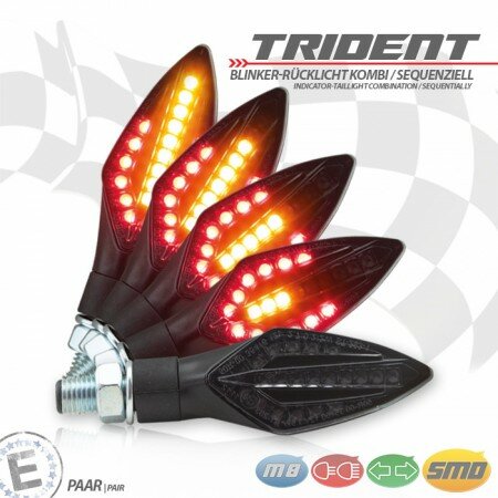 SMD-Blinker-RL "TRIDENT" | SEQ | schwarz M10 | Paar | L75 x B27,5 x H21mm | get | E-geprüft