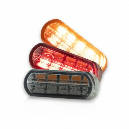 SMD-Einbaublinker-Rücklichtset "Heat" | getönt Paar | Maße: B 21,5 x H 8,5 x T 11,5mm | E-geprüft