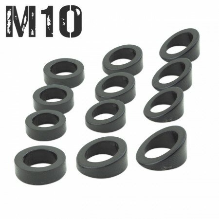 Schrägscheiben-Set | M10 Blinker | 12Tlg. | ABS Winkel: 0°-40°
