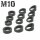 Schrägscheiben-Set | M10 Blinker | 12Tlg. | ABS Winkel: 0°-40°