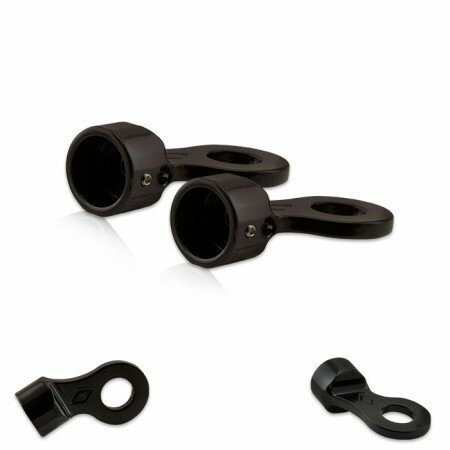 CNC Gehäuse für Blinker-RL "Zero" | Alu Montage an Stossdämpfer hinten | schwarz | Paar