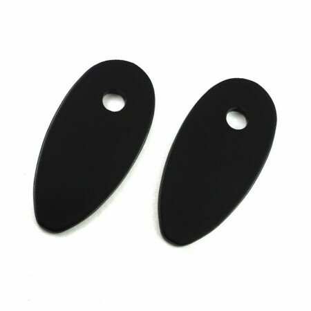 Indy Spacer "Harley D." | schwarz | Stahl | M6 VPE 2 Stck | Maße: L 45  x B 22 mm
