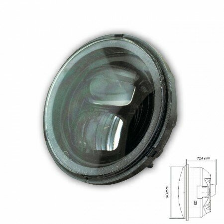 Scheinwerfereinsatz-LED "Pearl" | 5-3/4" | schwarz Ø=143mm | klar | Reflektor schwarz | E-geprüft