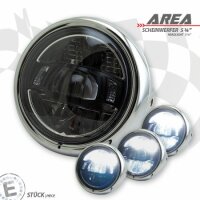 LED-Scheinwerfer "AREA" 5-3/4" | chrom M8...