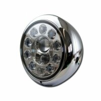 Scheinwerfer | LED | 7" | HD-Style | chrom | 10 LEDs...