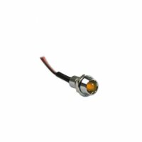 Mini-Kontrollleuchte  12V | 20mA | chrom | Farbe: gelb |...