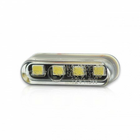 LED-Kennzeichen-Einbauleuchte "Vento" | 12V 0,6W Maße: B 28,5 x H 8,5 x T 8mm | Stck | E-geprüft