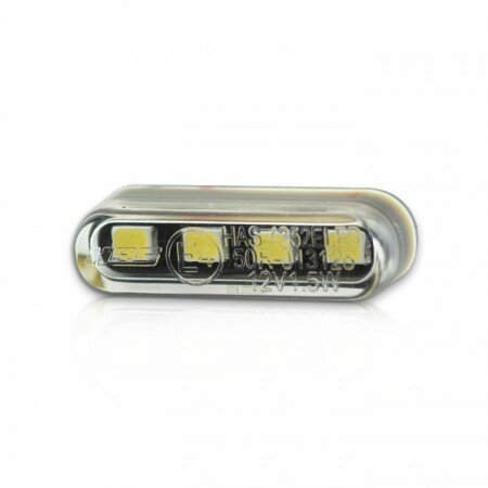 LED-Kennzeichen-Einbauleuchte "Vento" | 12V 1,5W Maße: B 28,5 x H 8,5 x T 8mm | Stck | E-geprüft