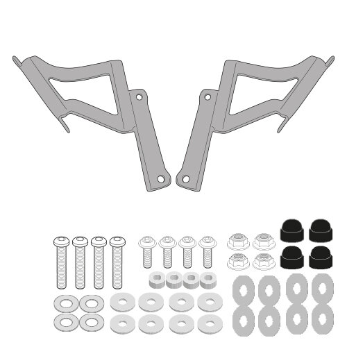 GIVI Montagekit für Windschild 4128S/SG und 1176A/AG für Kawasaki Z 650 (20-26) und Z 900 (20-24)