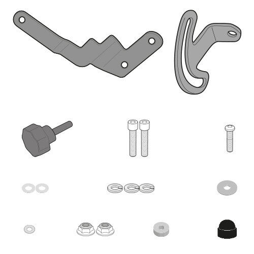 GIVI Montagekit für Windschild 5124DT/G, 5124D/G für BMW R 1250 GS Adventure (19-24)