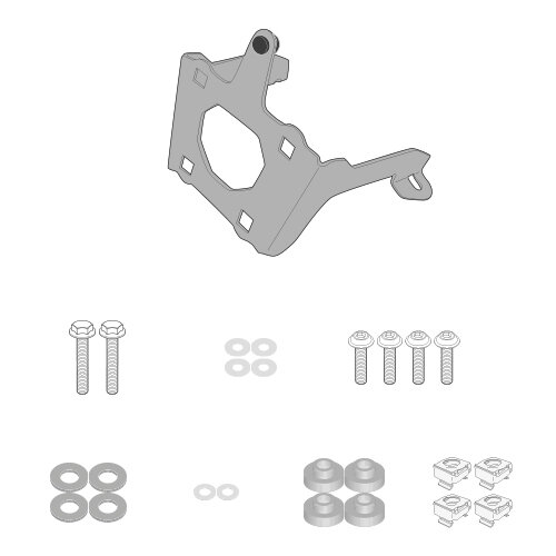 GIVI Montagekit für Windschild 1173S/SG für CF Moto 700 CL-X Heritage (21-26)