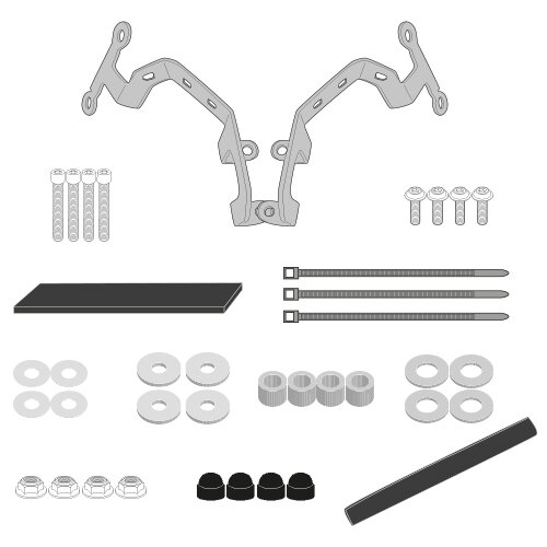 GIVI Montagekit für Windschild 1176A/AG/ABL für CF Moto 650 NK (21-24)