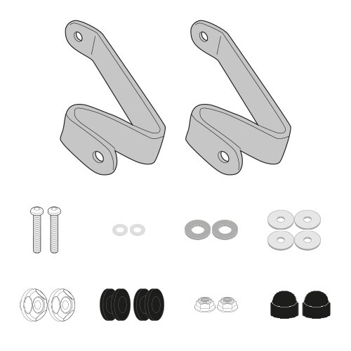 GIVI Montagekit für Windschild 1190DT/DTG für Honda PCX 125 (21-24)