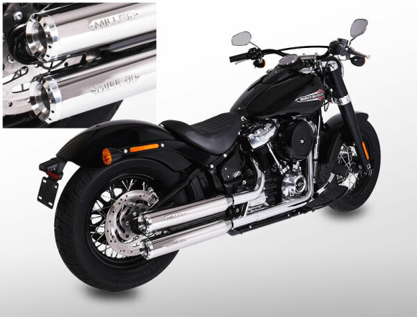 Miller Destiny Euro 5 Slip-On Auspuff für Harley Davidson Slim