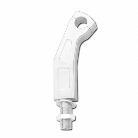 Lenkerhalter "Curved Style" | ALU/chrom | 150 mm mit Kröpfung und Kabelinnenführung | 22mm Verschr.