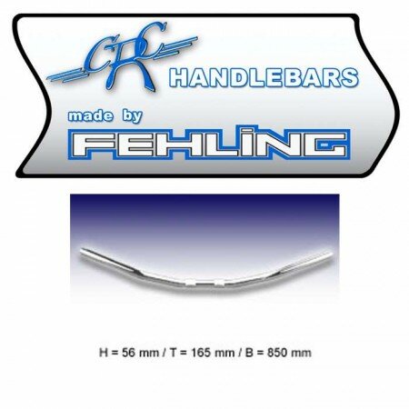 1-Zoll Lenker "Flyer Bar" (FDHD 10) | chrom/Kerbe B: 85 cm x H: 5,5 cm x T: 16,5 cm x B/Mitte: 16 cm
