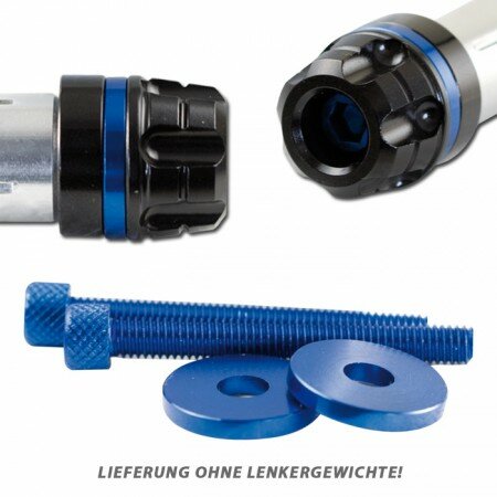 Zierring + Schraube blau eloxiert "Magic" Paar