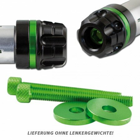 Zierring + Schraube grün eloxiert "Magic" Paar