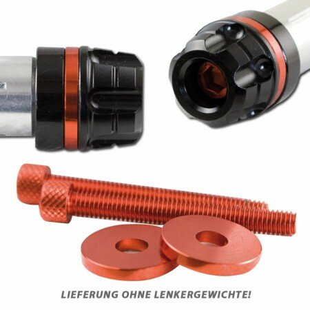Zierring + Schraube orange eloxiert "Magic" Paar