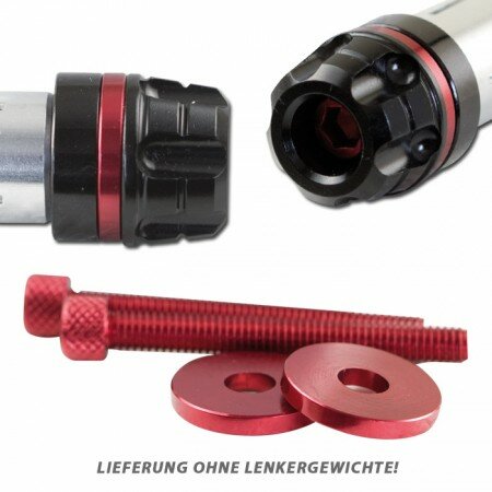 Zierring + Schraube rot eloxiert "Magic" Paar