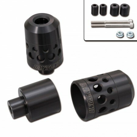 Daytona Lenkergewichte "Hollow" | schwarz eloxiert 7/8"+1" Lenker mit I Ø 14-19 mm | Paar