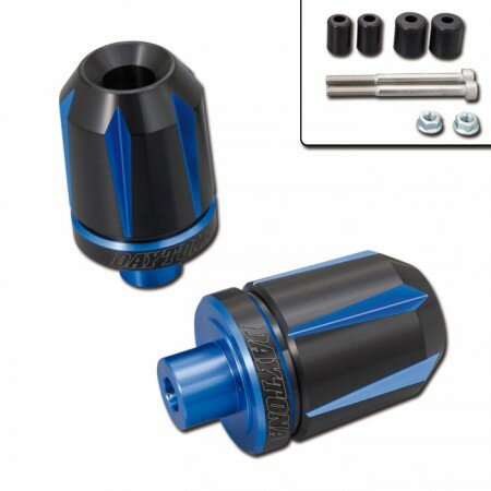 Daytona Lenkergewichte "Scratch" | blau eloxiert 7/8"+1" Lenker mit I Ø 14-19 mm | Paar | ALU