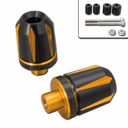 Daytona Lenkergewichte "Scratch" | gold eloxiert 7/8"+1" Lenker mit I Ø 14-19 mm | Paar | ALU