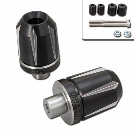 Daytona Lenkergewichte "Scratch" | silber eloxiert 7/8"+1" Lenker mit I Ø 14-19 mm | Paar | ALU