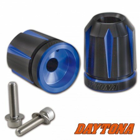 Daytona Lenkergewichte "Scratch" | blau eloxiert Kawasaki 8mm System | Paar | ALU