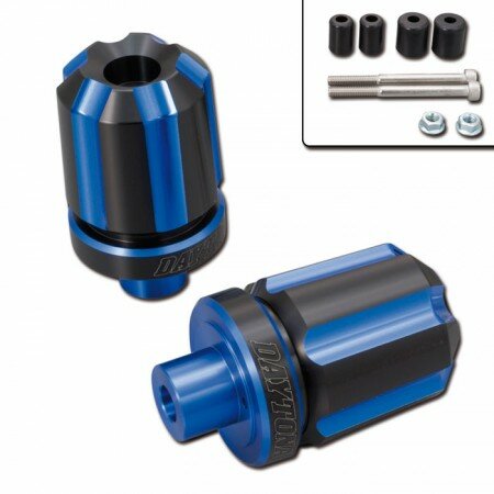 Daytona Lenkergewichte "Groove" | blau eloxiert 7/8"+1" Lenker mit I Ø 14-19 mm | Paar | ALU