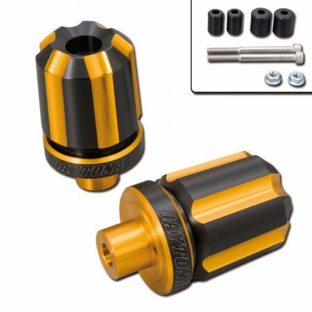 Daytona Lenkergewichte "Groove" | gold eloxiert 7/8"+1" Lenker mit I Ø 14-19 mm | Paar | ALU