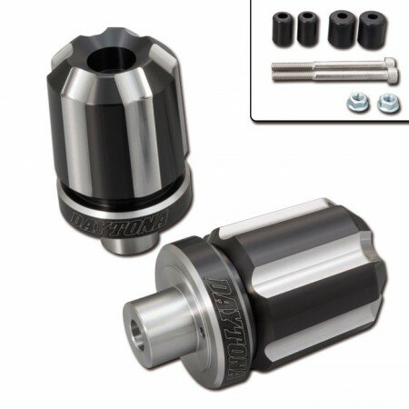 Daytona Lenkergewichte "Groove" | silber eloxiert 7/8"+1" Lenker mit I Ø 14-19 mm | Paar | ALU