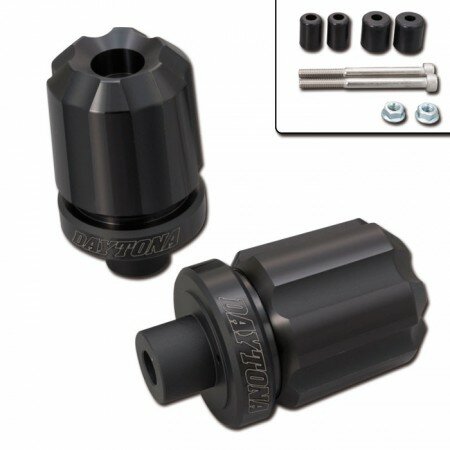 Daytona Lenkergewichte "Groove" | schwarz eloxiert 7/8"+1" Lenker mit I Ø 14-19 mm | Paar | ALU