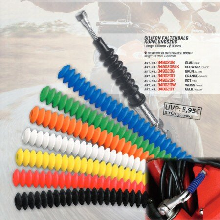 Faltenbalg Kupplungszug | Silikon | orange Maße: L 100 x Ø 10mm
