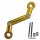 Adapter Bremsbehälter | gold eloxiert | Aluminium 2-Fach 180° und Verschraubung 360° verstellbar