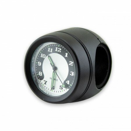 Lenker "Quartz Uhr"  | 7/8 + 1" | schwarz | Ø 40mm kurze Version | Zifferblatt Typ C | Ø 30mm