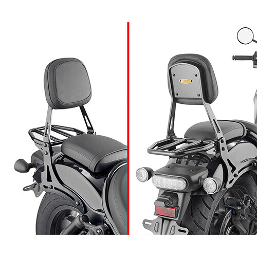 GIVI Sissybar mit Träger, schwarz für Honda CMX 1100 Rebel (21-26)