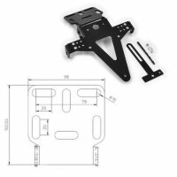 Kennzeichenhalter | UNIVERSAL | Typ 2 | schwarz...