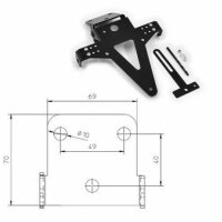 Kennzeichenhalter | UNIVERSAL | Typ 3 | schwarz...