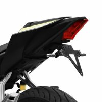 Kennzeichenhalter | YAMAHA YZF125R | 19-25 verstellbar | schwarz | inkl. Reflektorhalter