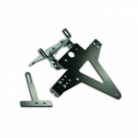 Kennzeichenhalter | YAMAHA FZ6/S2 Fazer/S2 | 04-10 verstellbar | schwarz | inkl. Reflektorhalter