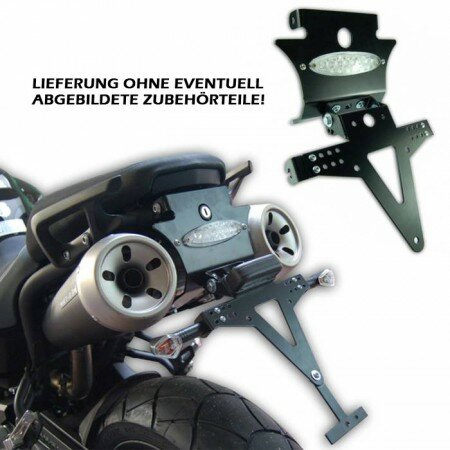 Kennzeichenhalter | YAMAHA MT03 | 06-13 verstellbar | schwarz | inkl. Reflektorhalter