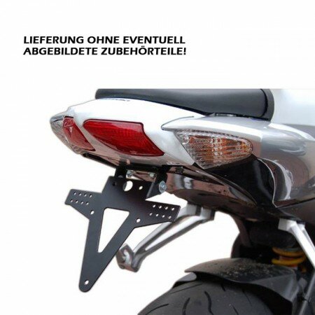 Kennzeichenhalter | SUZUKI GSX-R 600/750 | 08-10 verstellbar | schwarz | inkl. Reflektorhalter