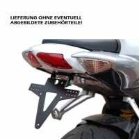 Kennzeichenhalter | SUZUKI GSX-R 600/750 | 08-10 verstellbar | schwarz | inkl. Reflektorhalter