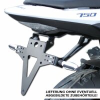 Kennzeichenhalter | SUZUKI GSR 750 | 11-16 verstellbar | schwarz | inkl. Reflektorhalter