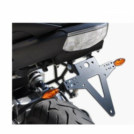 Kennzeichenhalter | KAWASAKI 650 Versys | 06-09 verstellbar | schwarz | inkl. Reflektorhalter