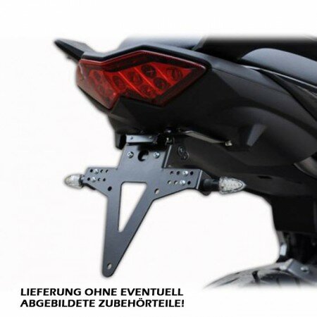 Kennzeichenhalter | KAWASAKI 650 Versys | 10-14 verstellbar | schwarz | inkl. Reflektorhalter