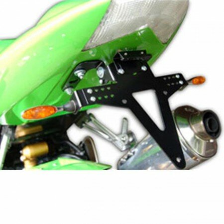 Kennzeichenhalter | KAWASAKI ZX-10R | 04-05 verstellbar | schwarz | inkl. Reflektorhalter